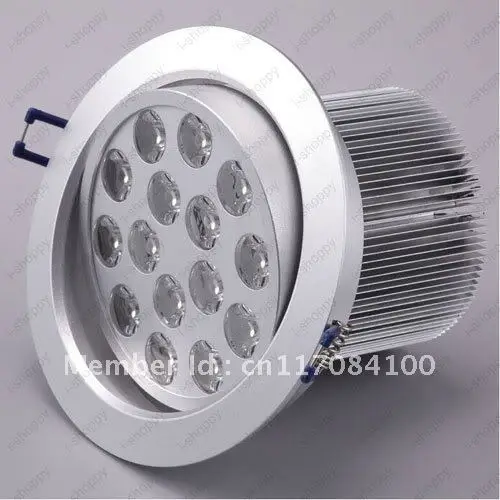 15W Dimmable High power 15 LED Recessed Ceiling Down Cabinet Light Fixture Downlight Spotlight Bulb Lamp Warm/Pure White