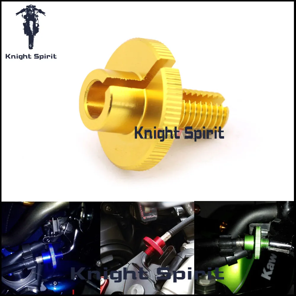 For kawasaki z750 z800 z1000 z1000sx ninja 1000r/650r 2017 Motorcycle Accessories CNC Billet Clutch Cable Wire Adjuster M10x1.5