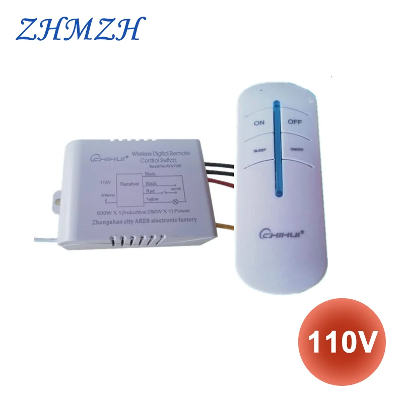 AC 110V Wireless Digital Remote Control Switch 1 2 3 Ways For Lamps Light Exhaust Fan Through-wall