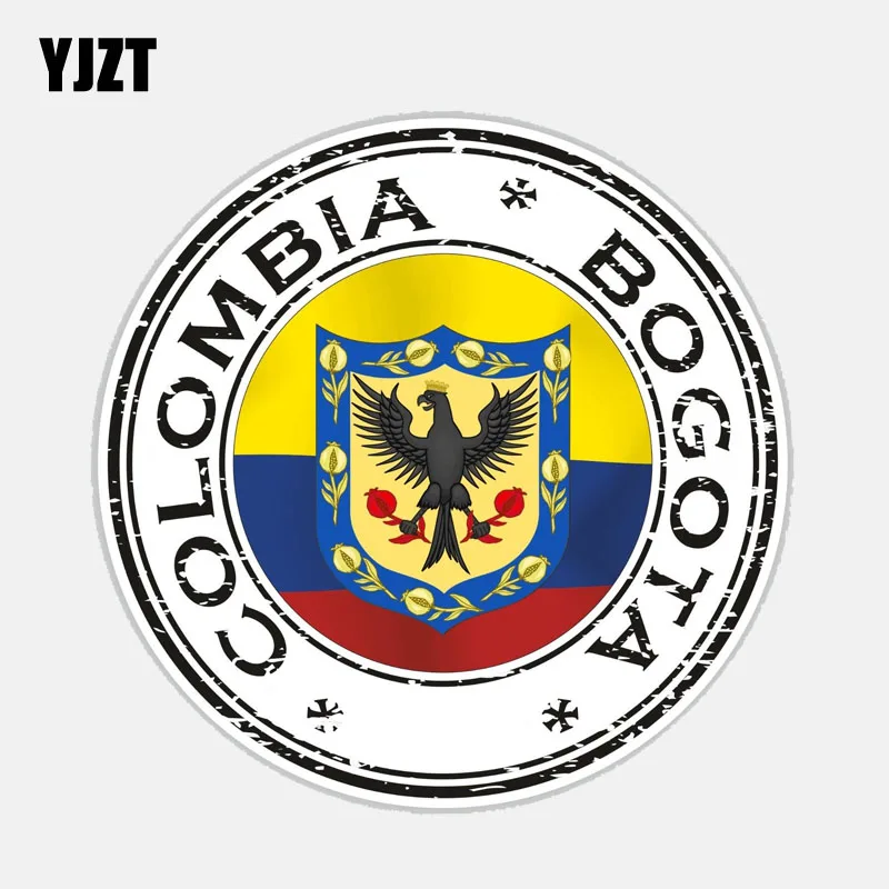 YJZT 13CM*13CM Funny Colombia Bogota Motorcycle Creative Car Sticker Decal 6-2712