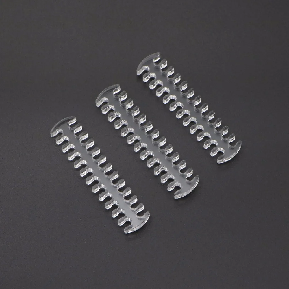 Factory price 24pin 12pin 16pin 8pin Clear Acrylic comb for 6p 8p 24pin cables-3pcs