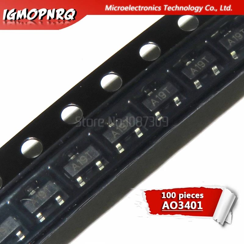 100Pcs AO3401 SOT23…