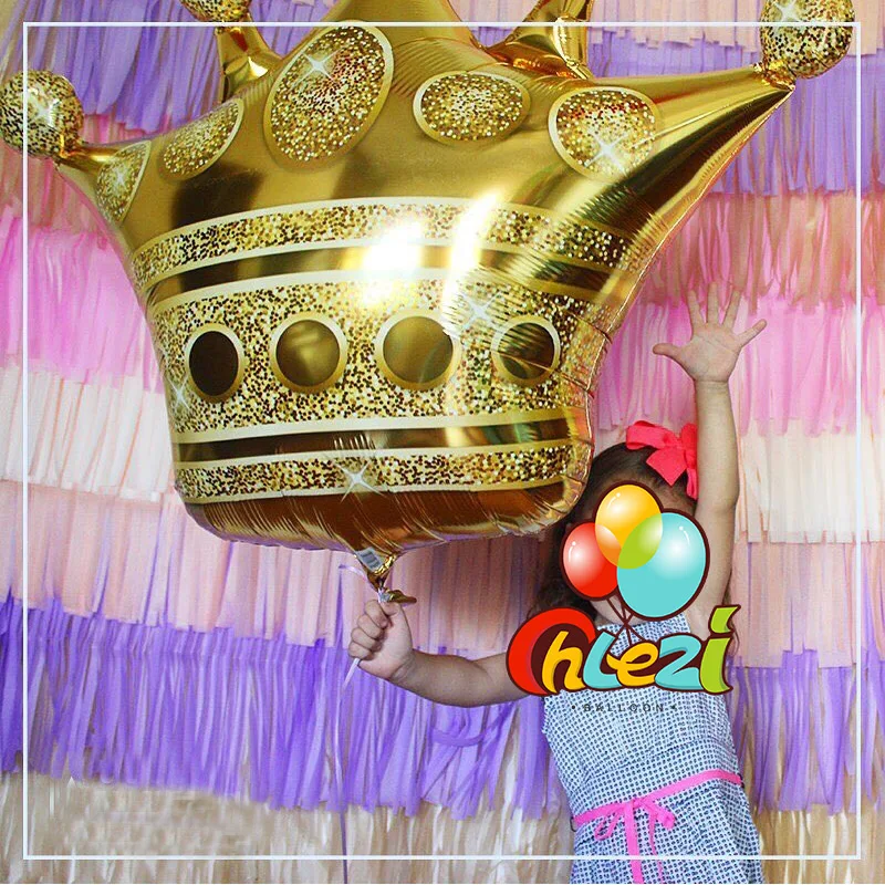 

Wholesale 50pcs Large Gold Crown Foil Balloons Prince Princess Baby Shower Birthday Bachelorette Party Dessert table Decorations