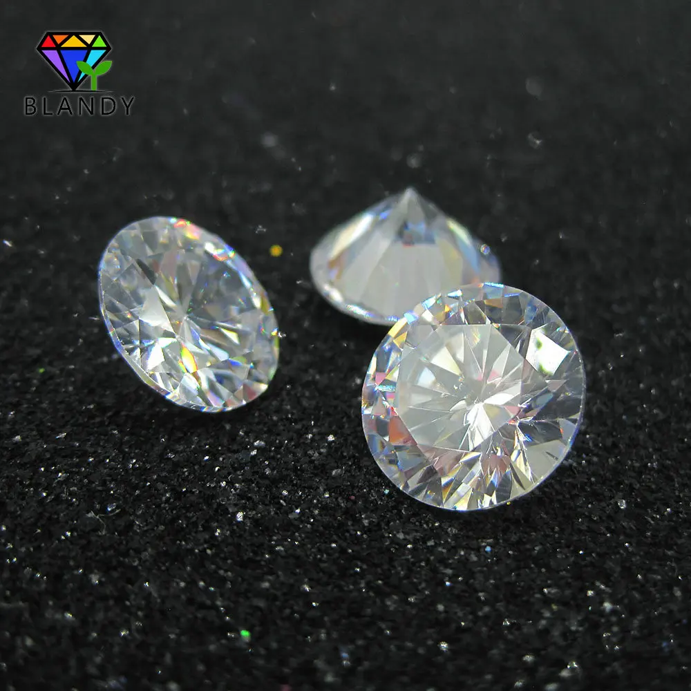 White Cubic Zirconia CZ 1000pcs/lot 5A Quality 0.8~3.0mm Loose Zircon Stone Round Brilliant Cut Synthetic Gems For Jewelry