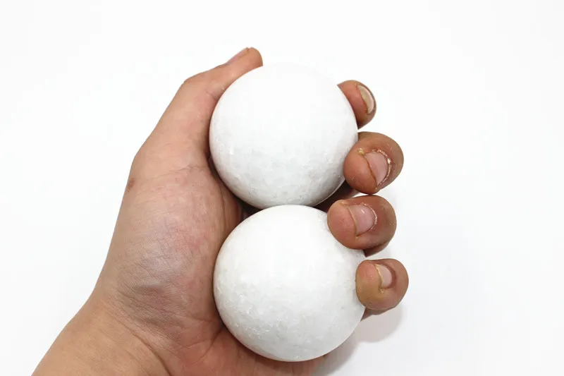 2pcs/lot Natural Jade Stone Hand Ball Massage Rolling Exercise Meditation Stress Relief Fitness Health Hand Whealing Balls