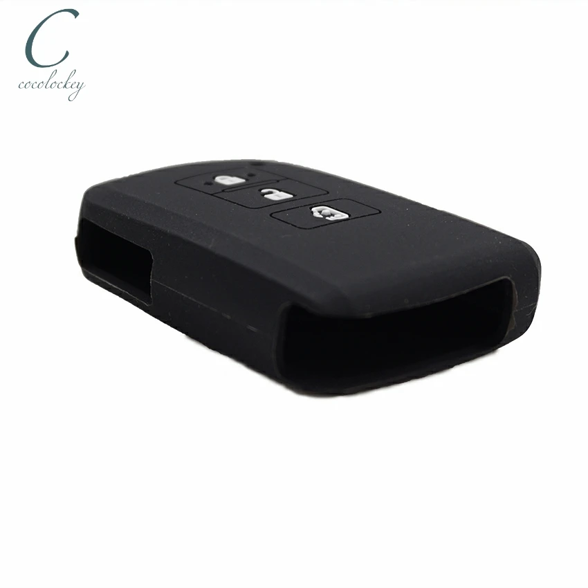 Cocolockey Car Key Cover Case Shell for toyota wish noah sienta 3Button Silicone key holder Remote Keyless Key Case for Car