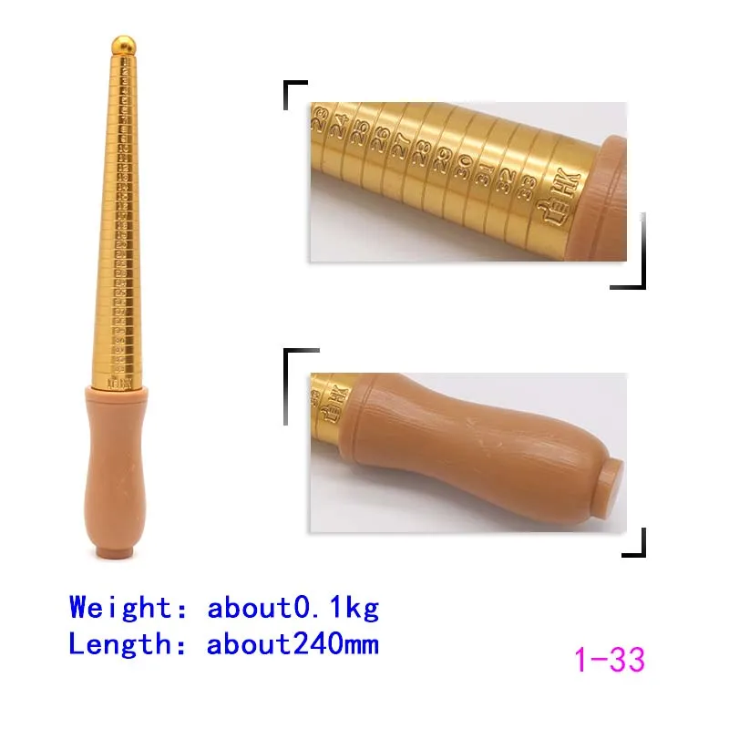 1 pçs joalheiros martelo de borracha 1-33 hk tamanho anel de metal mandrel dedo tamanho calibre círculo modelos ferramentas de jóias kit ferramentas de medição