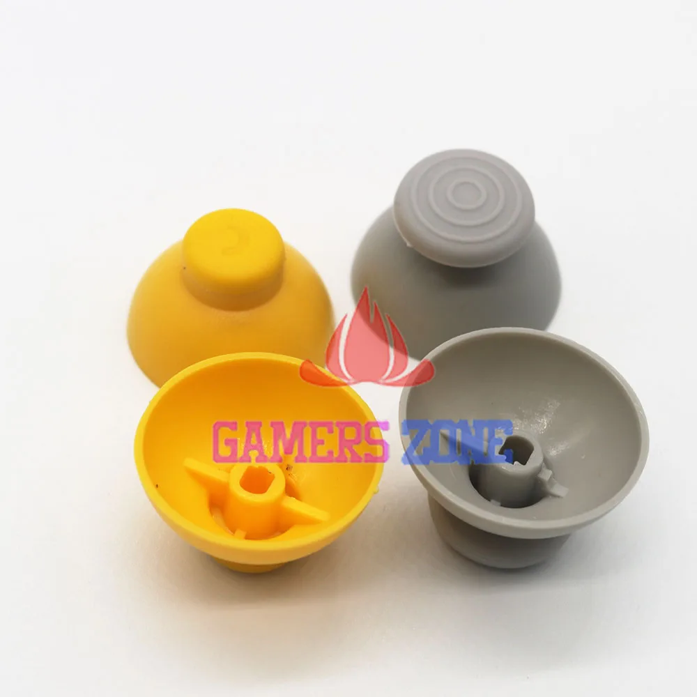 20sets Gray & Yellow Analog Thumbsticks Caps replacement For Nintendo Gamecube Controller