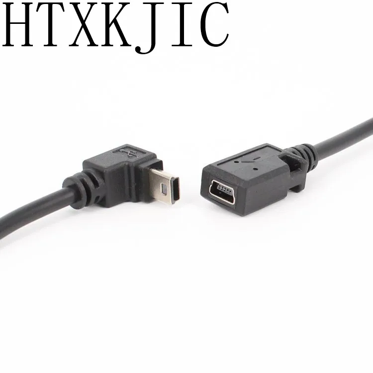 Porta MP3 5 pusb Mini linea dati ad angolo retto bend Mini USB maschio a femmina linea estesa