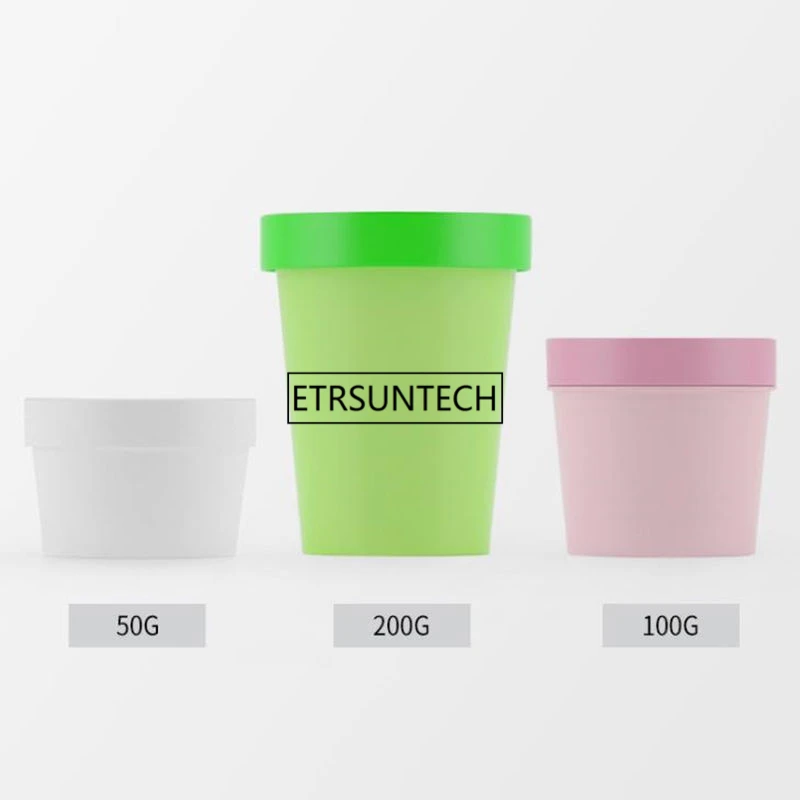 

50g 100g 200g Empty Cosmetic Containers Colored Cream Pot Mask Cream Cosmetics Bottle Jar Cosmetic Package Can F2051