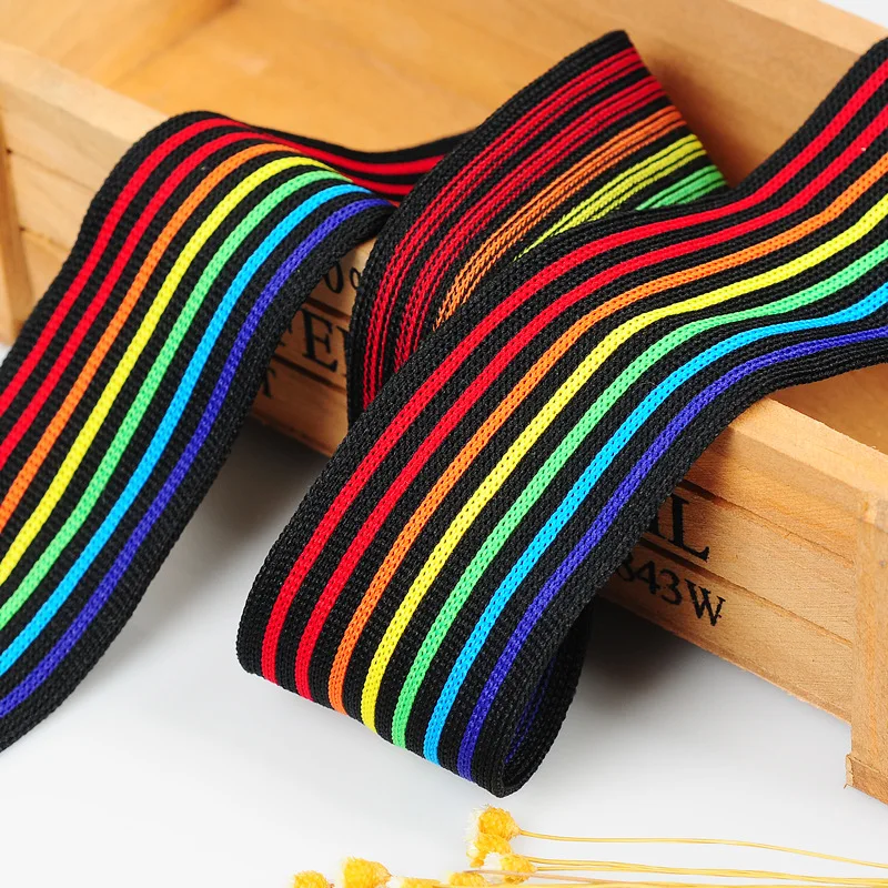 3M Arcobaleno Striscia di Fasce Elastiche 40 MILLIMETRI Nastro Elastico Cintura Sacchetti di Abbigliamento Pantaloni di Gomma Elastica Nastri e