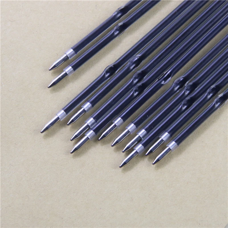 Wholesale100 Pcs 0.7mm Ballpoint Pen Refill Black Red Blue 3 Colors Office Supplies Escolar Writing Pen High Quality