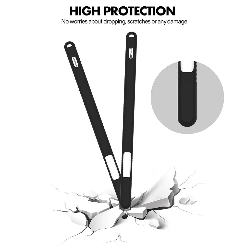 Silicone Case For 2nd Generation Apple Pencil 2 Protective Accessories Sleeve Cover for 2018 iPad Pro 12.9 11 inch Pen(case only image 2