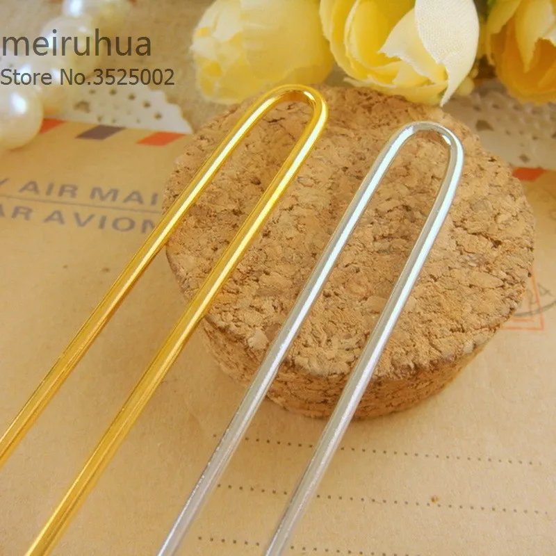 10  U Shapes Hair fork for Hair Jewelry Making Accessories Findings Wholesale