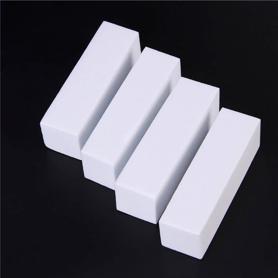 ENNKE Brand New Professional 10pcs/pack Rectangle Shape Nail File Block Pedicure Manicure Buffing Sanding Polish White Nail File