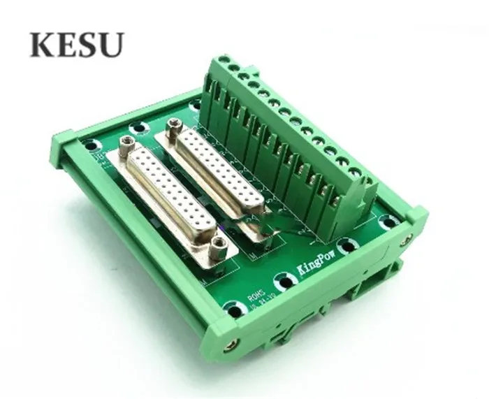 

5pcs 25 pin DB25 25Pin D-SUB dual 2-port Female Male signals Terminal PCB Breakout Module box Adapter Connector with bracket