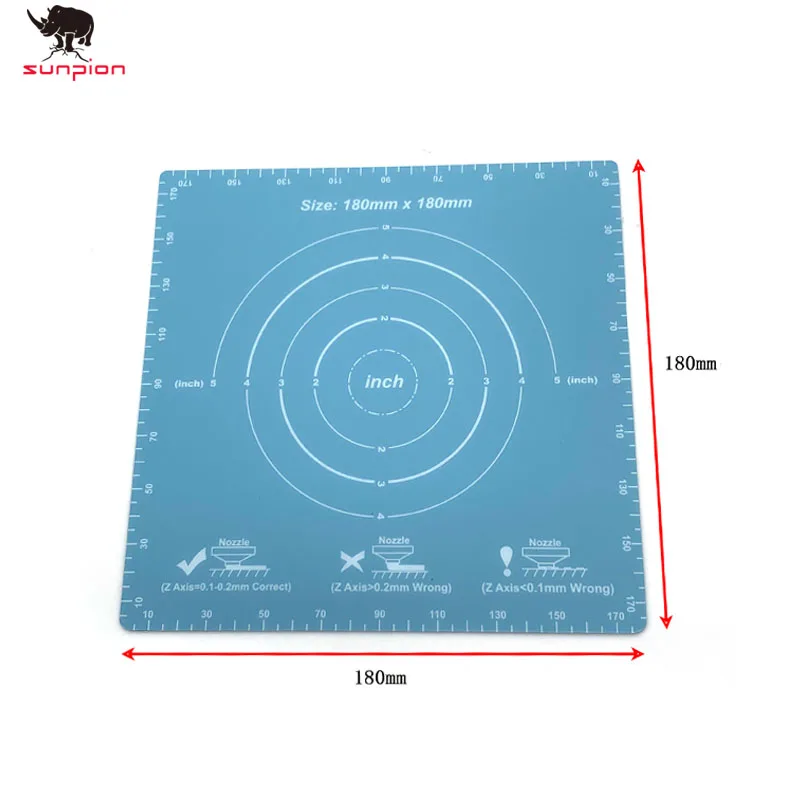 3d printer new 180*180mm Magnetic Print Bed Tape square Coordinate Printed sticker Build Plate Tape FlexPlate PLA DIY