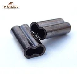 Hyaena 100Pcs crimp tube for fishing line Double Copper Tube Crimping sleeve Fishing Wire Pipe Crimp Sleeves Fishing Tackle