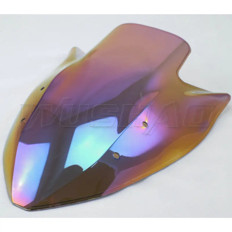 Motorcycle Double Bubble Windshield WindScreen Screen For 2003 2004 2005 2006 Kawasaki Z1000 Z 1000 Black Iridium Clear