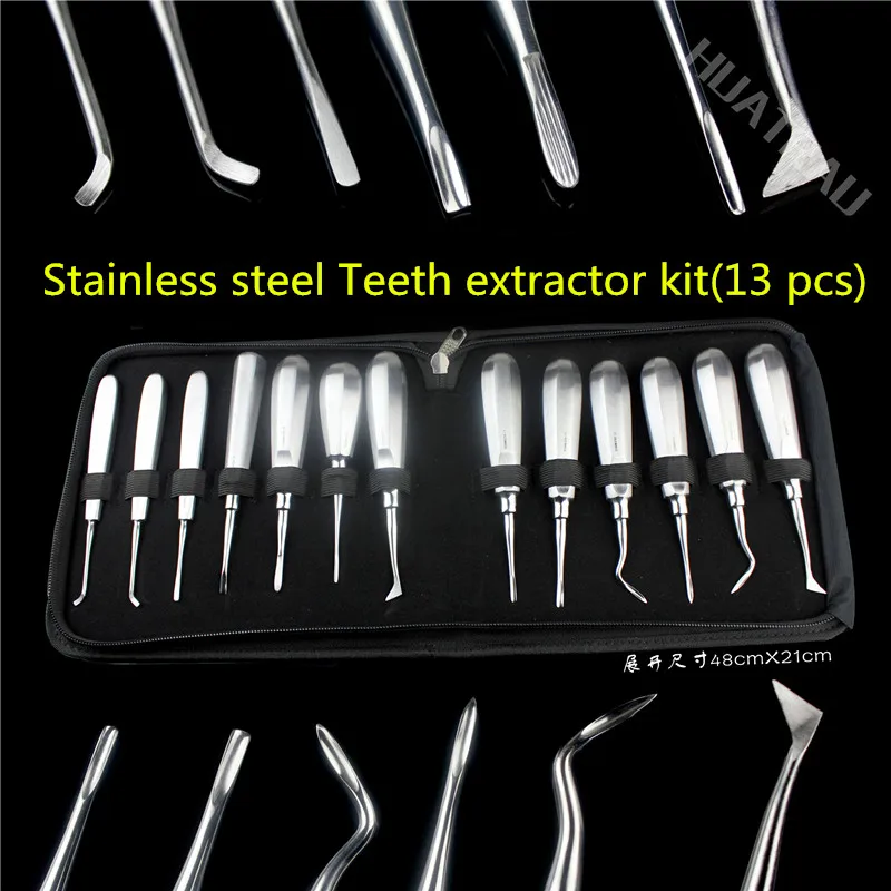 

1set Medical Dental elevator Stainless Steel Tooth Elevator Dentist Tools Stright Curved Root Elevator oral cavity Lab Equipment