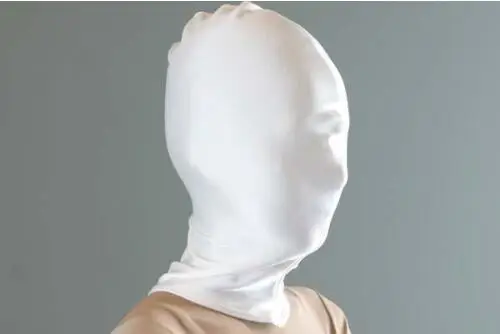 White  Zentai Mask New /spandex Zentai Costumes Party Halloween White Mask/Hood For Slenderman