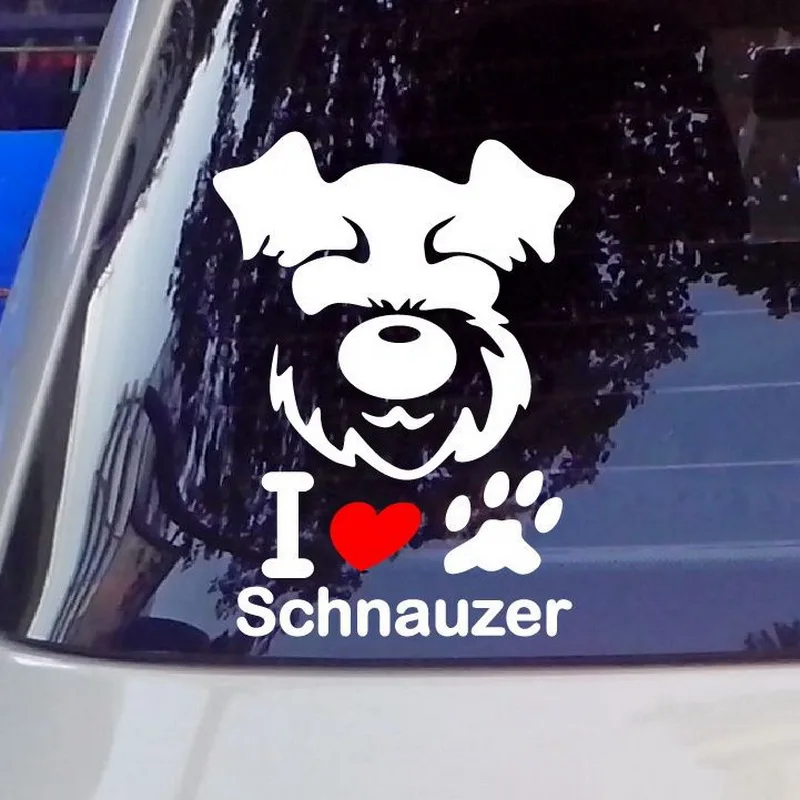 Schnauzer Vinyl Decal Waterproof Dog Stickers Car Stickers and Decals Motorcycle Stickers Automobiles Sticker Drop Shipping