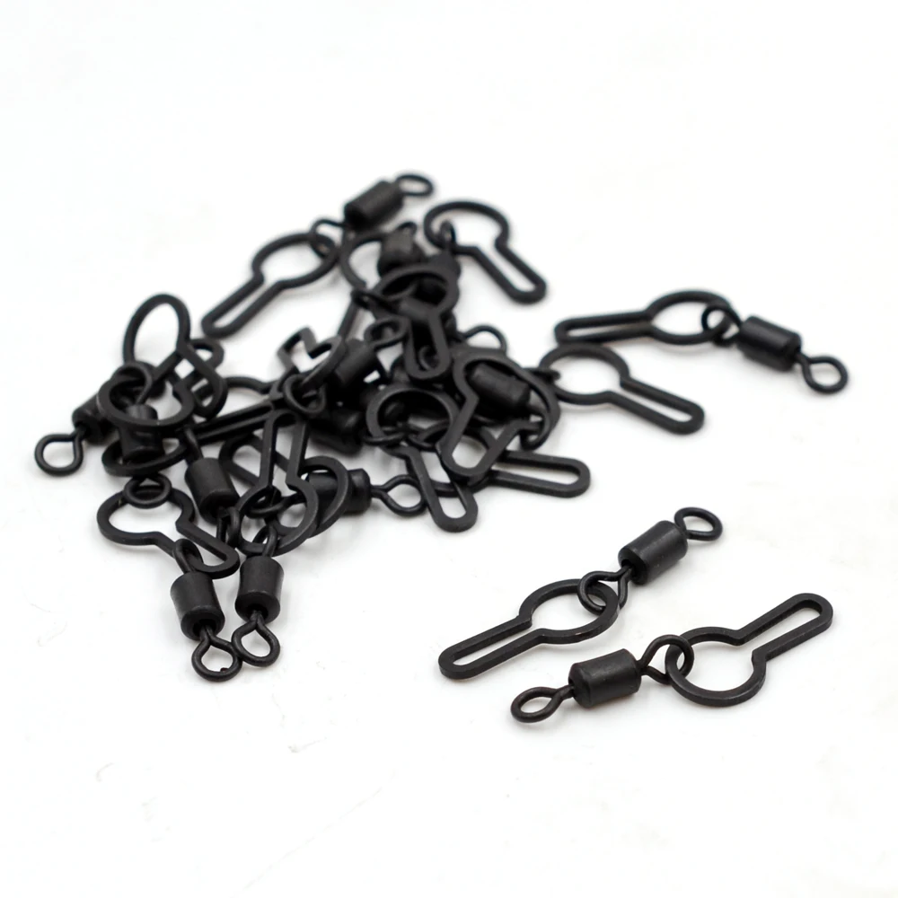 Mnft-pva clipe giratório saco para pesca da carpa, 12pcs, giratória, com extremidade de malha, terminal