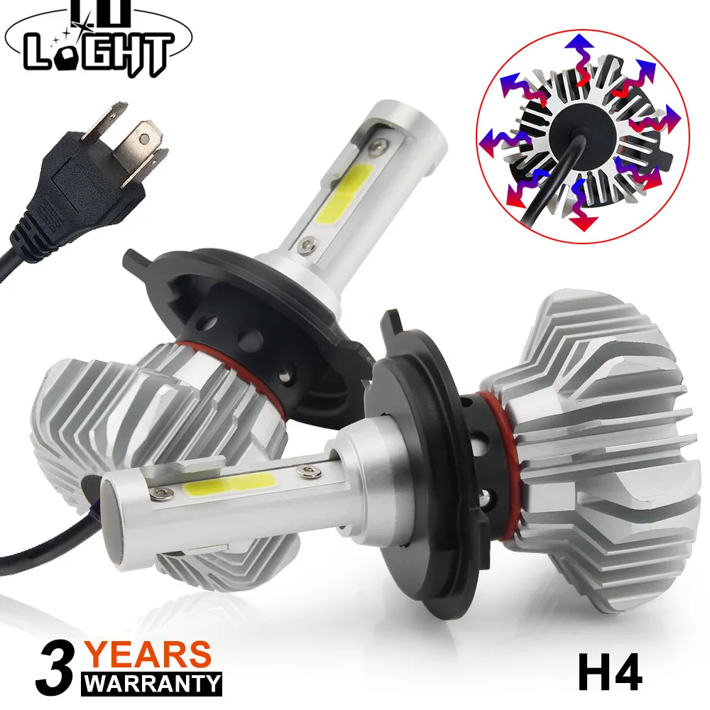 

CO LIGHT 30W H4 Led Headlight Bulb H7 Led 60W Automobile Headlamp 12V 24V Fog Light 6500K for Universal Car