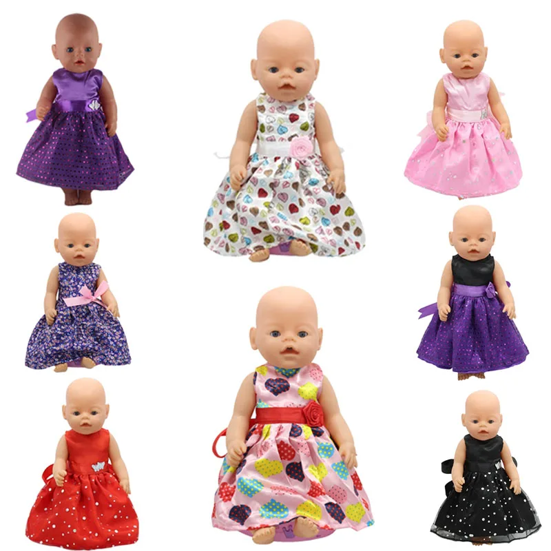 Doll Clothes Fashion Accessories Bow Princess Skirt Suitable For 18 Inch American Doll & 43 Cm Born Doll Accessories Generation