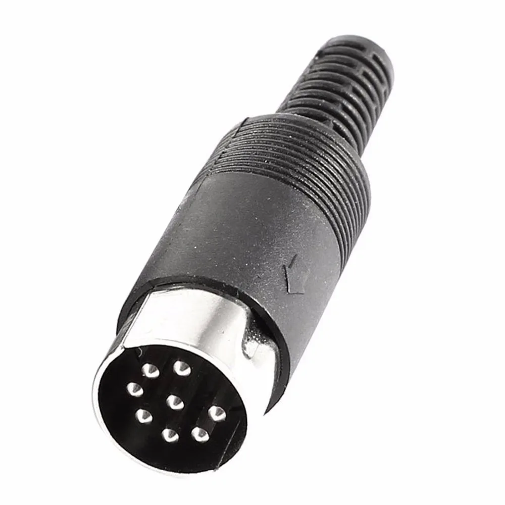 50 pcs 13mm DIN Plug Solder iron DYI Connector 8 Pin with Plastic Handle Male Audio Video