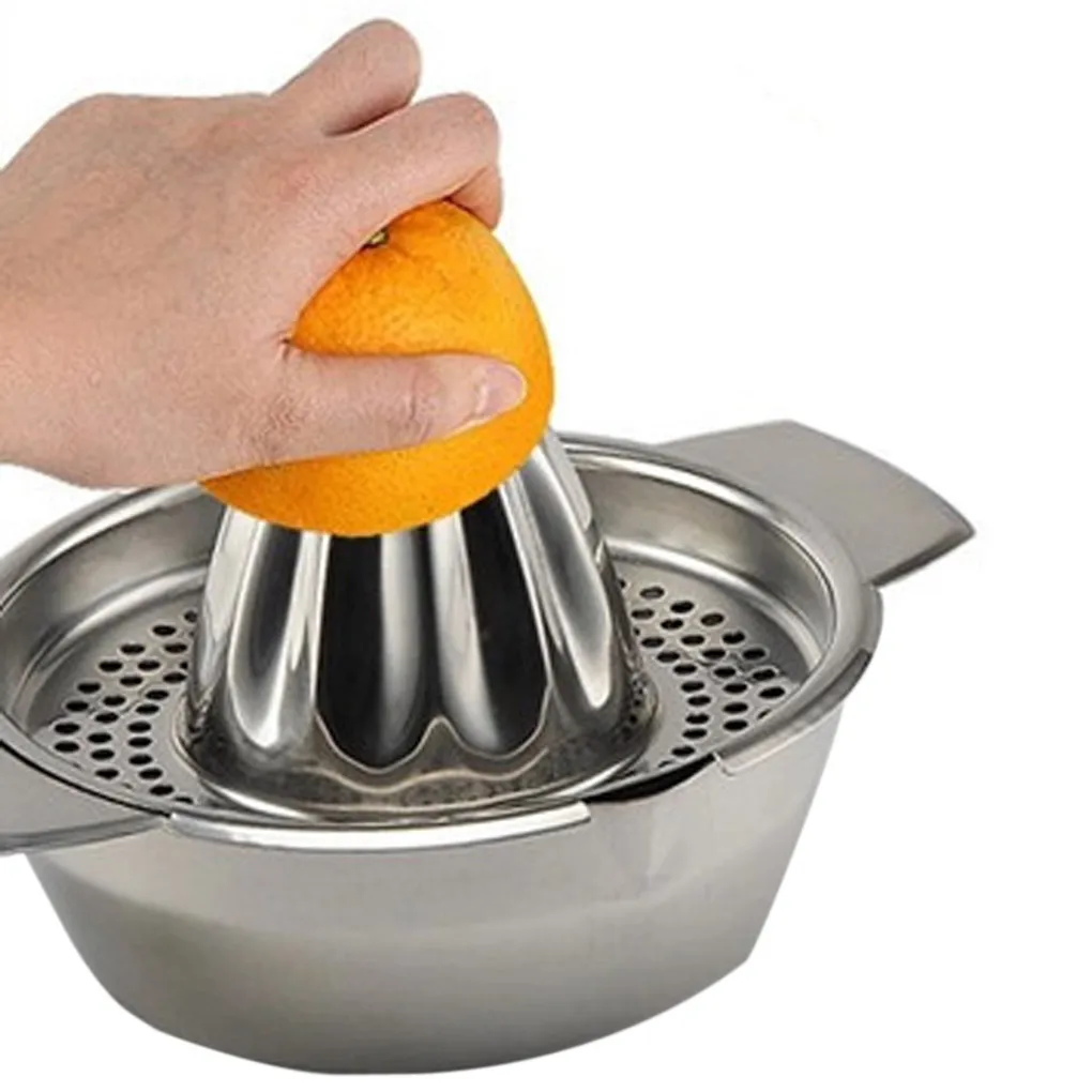 Stainless Steel Mini Manual Juicer Citrus Fruit Lemon Orange Press Squeezer Filter Bowl Household Kitchen Gadget