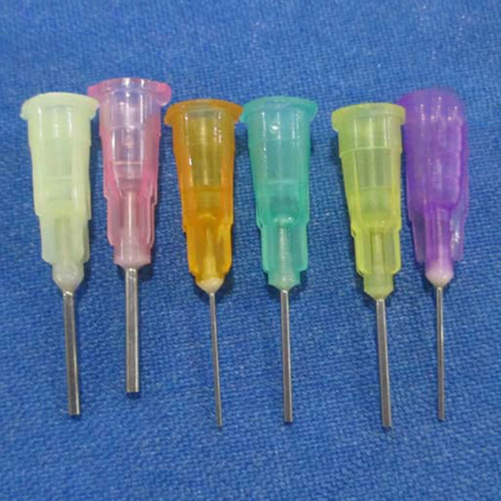 100pcs Blunt Paste Adhesive Glue Liquid Dispensing Stainless Needle Syringe Tip