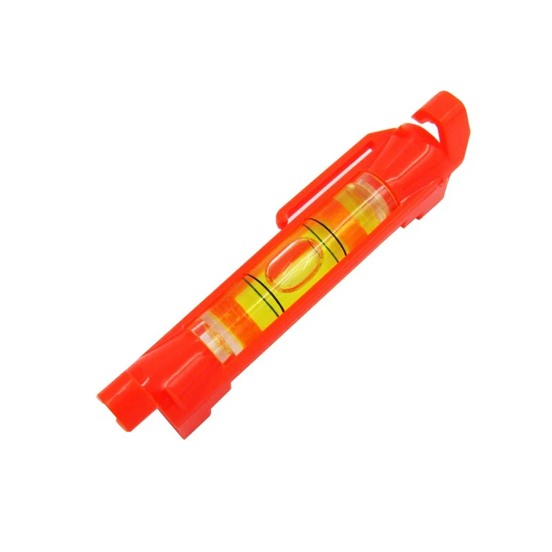 Imagem -02 - Qase Mini Bolha Nível de Suspensão Linha Nível Bolha Espírito Frasco Vermelho Amarelo Cor 100 Peças Lote