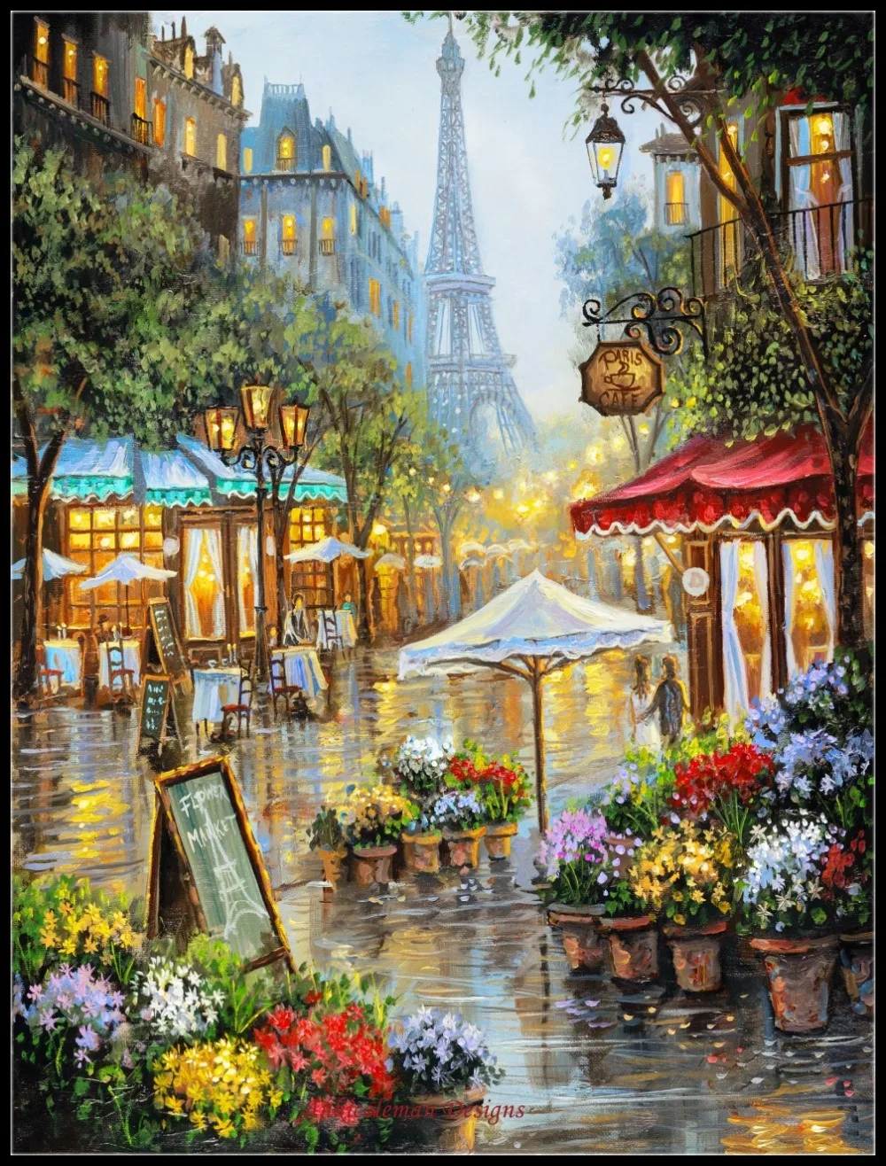 Needlework for embroidery DIY DMC High Quality - Counted Cross Stitch Kits 14 ct Oil painting - Paris Flower Market 2