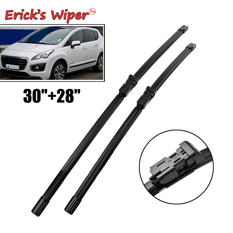 Erick\'s Wiper LHD Front Wiper Blades For Peugeot 3008 MK1 2008 - 2015 Windshield Windscreen Clean Window Rain Brushes 30\