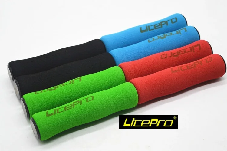 Litepro Bicycle Grips 22.2mm 120mm Sponge Comfortable Non-slip Shock Absorption Handlebar Grip For Folding Bike MTB Road Bicycle