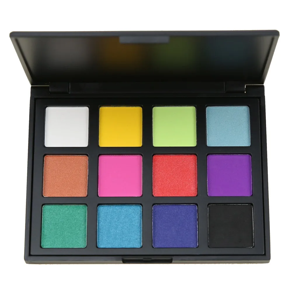 12 Color Shimmer Nature Glow Eyeshadow Palette Portable Makeup Cosmetics Nude Eye Shadow powder Waterproof Makeup Set