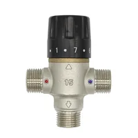 Válvula mezcladora de latón, válvula termostática de energía Solar, grifo de baño, Control mezclador de temperatura DN15 DN20 DN25