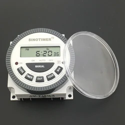 Multipurpose TM619 220V Digital Timer Switch with Waterproof Cover output 220V, Easy Wiring, 7 days Programmable Time Switch