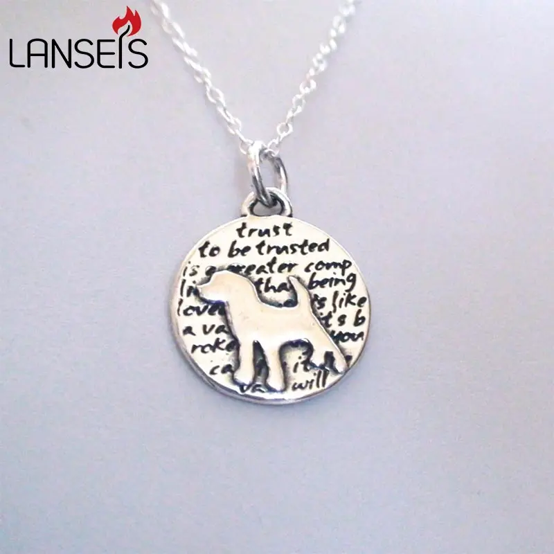 

20pcs Inspirational Dog Charm Necklace15mm