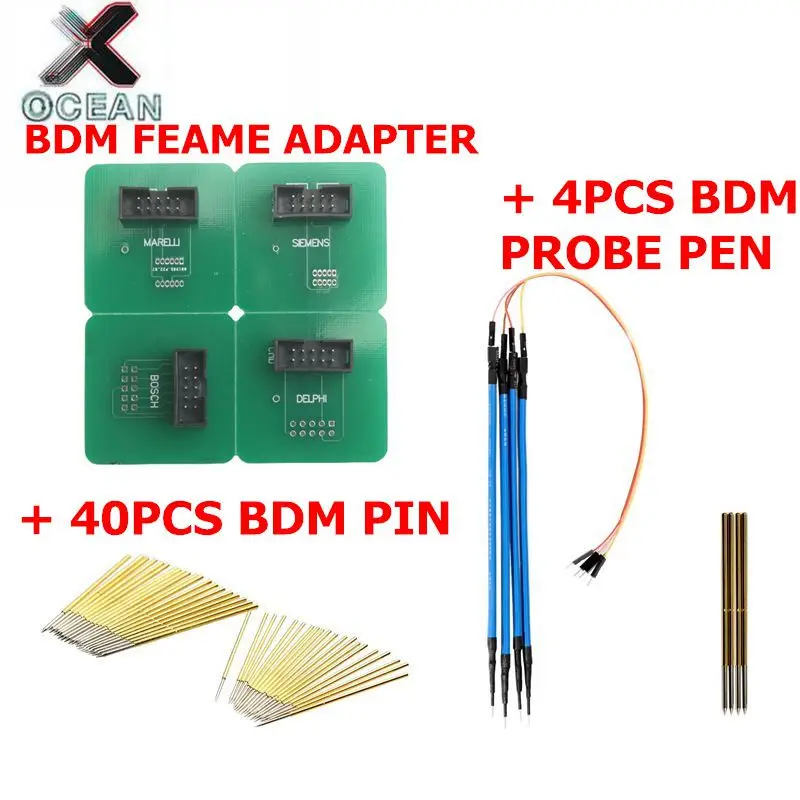 

LED BDM FRAME 4pcs Probe Pens Best For 7.020 5.017 Car chip tool BDM frame pin for 40pcs needles support BDM100 programmer