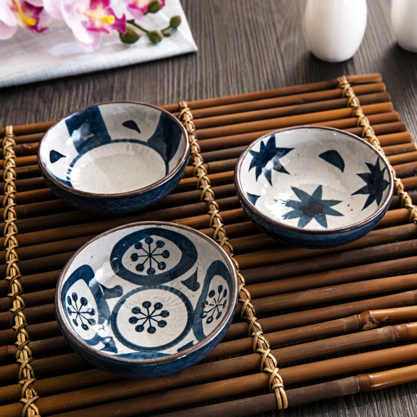 Japanese Tableware Ceramic Bowl Taste Dish Small Plate Vinegar Seasoning Snack Dish Soy Sauce Dishes Porcelain For Kitchens