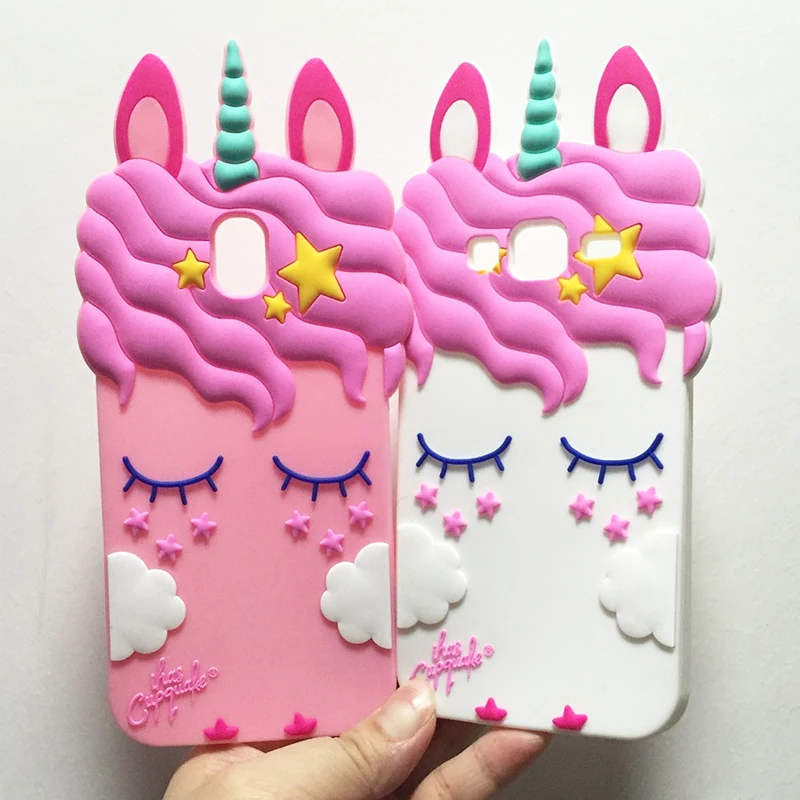 

3D Cute Cartoon Unicorn Case For Samsung Galaxy J5 Pro J7 2017 Soft Silicone Cell Phone Back Cover For Samsung J4 Plus J6+ 2018