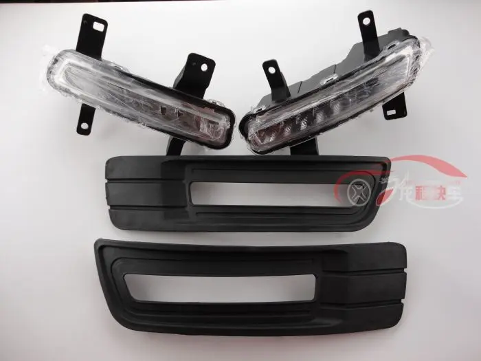 

RQXR LED daytime running light for Geely Emgrand 7 EC718 2010-2014 driving light with frame covers