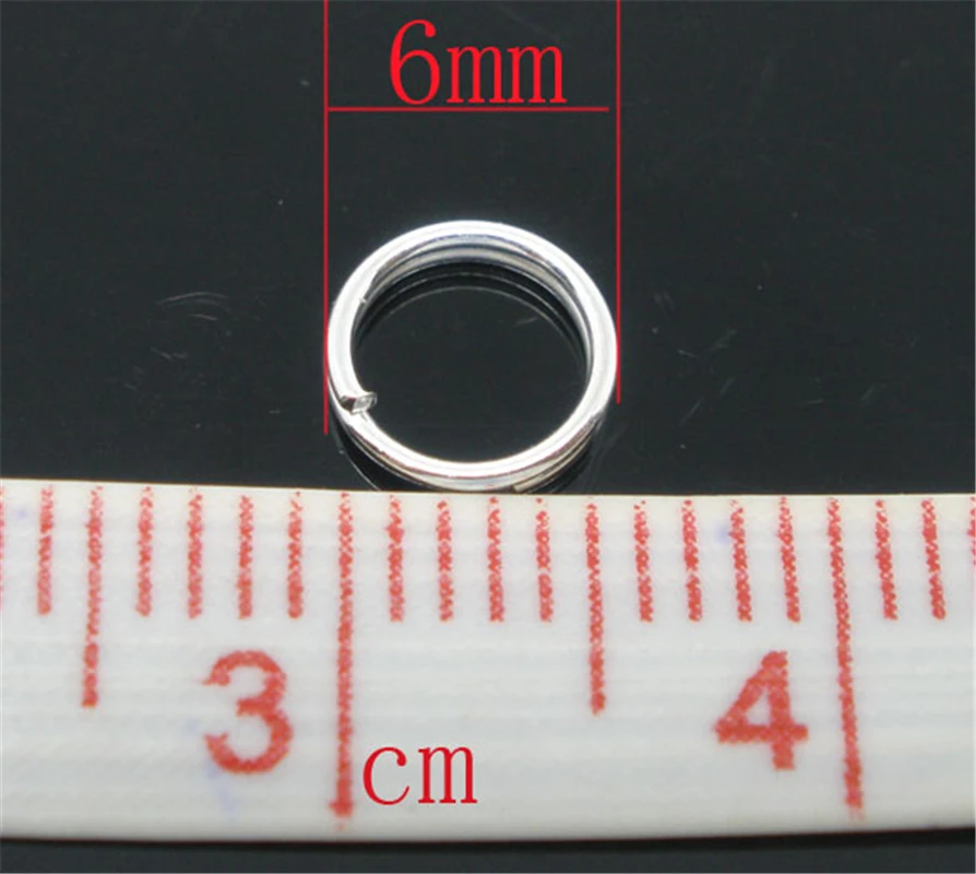 DoreenBeads 800 PCs Silver color Double Loops Open Jump Rings 6mm Dia. Findings (B04156), yiwu