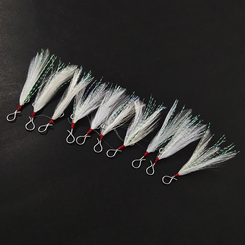 10pcs/lot 49mm Blade Lure Pendant Bloodstreams Feather Fishing Lure Fishing Equipment Fishing Tackle Accessories Spoon Bait