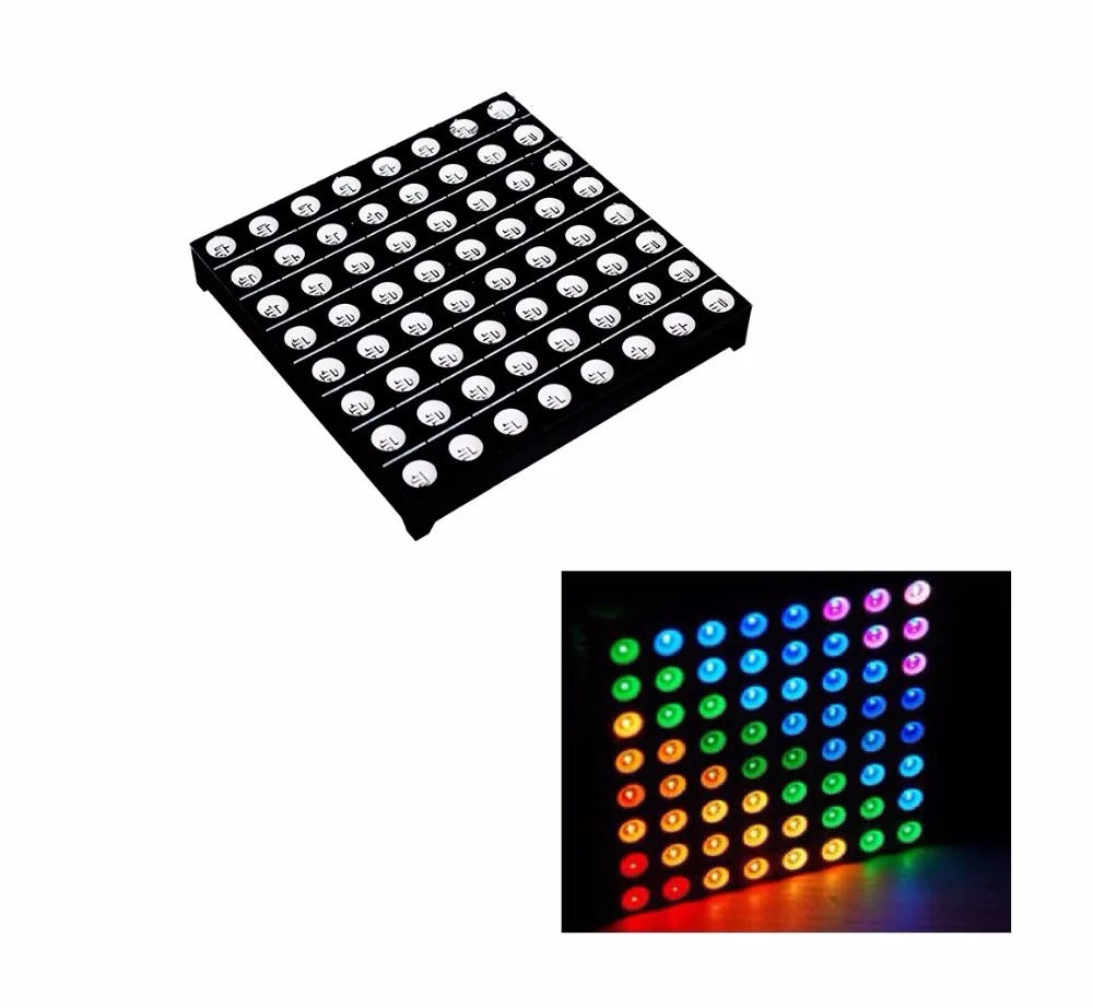 1 PCS 5mm 8*8 8x8 Full Colour RGB LED Dot Matrix Display Module Common Anode