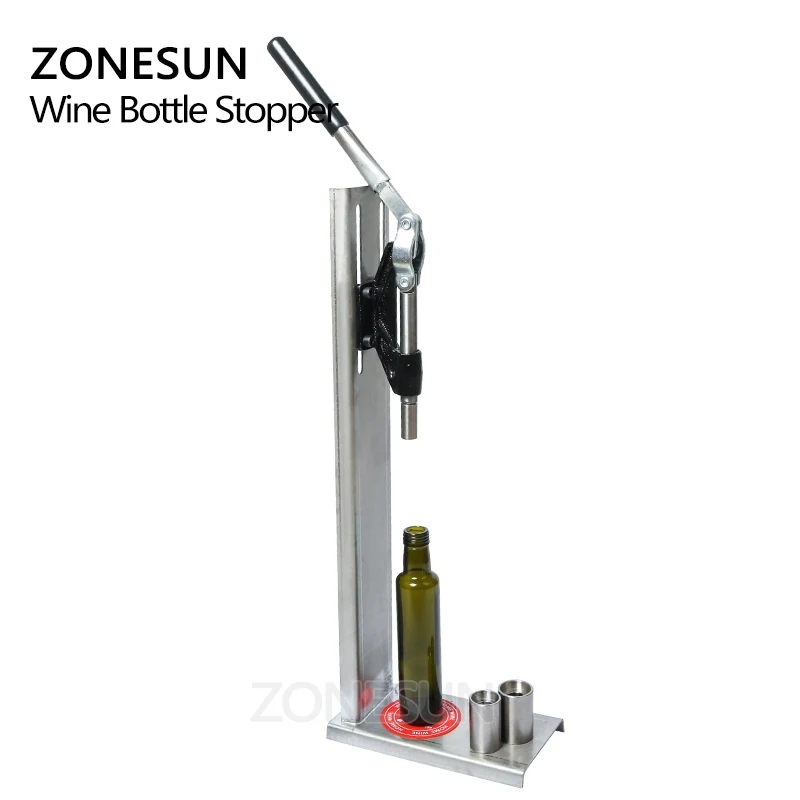 ZONESUN Manual Stainless Steel Corkers Wine Corking Machine Capping Tool Brewed Wine Bottle Cork Press Inserting Machine