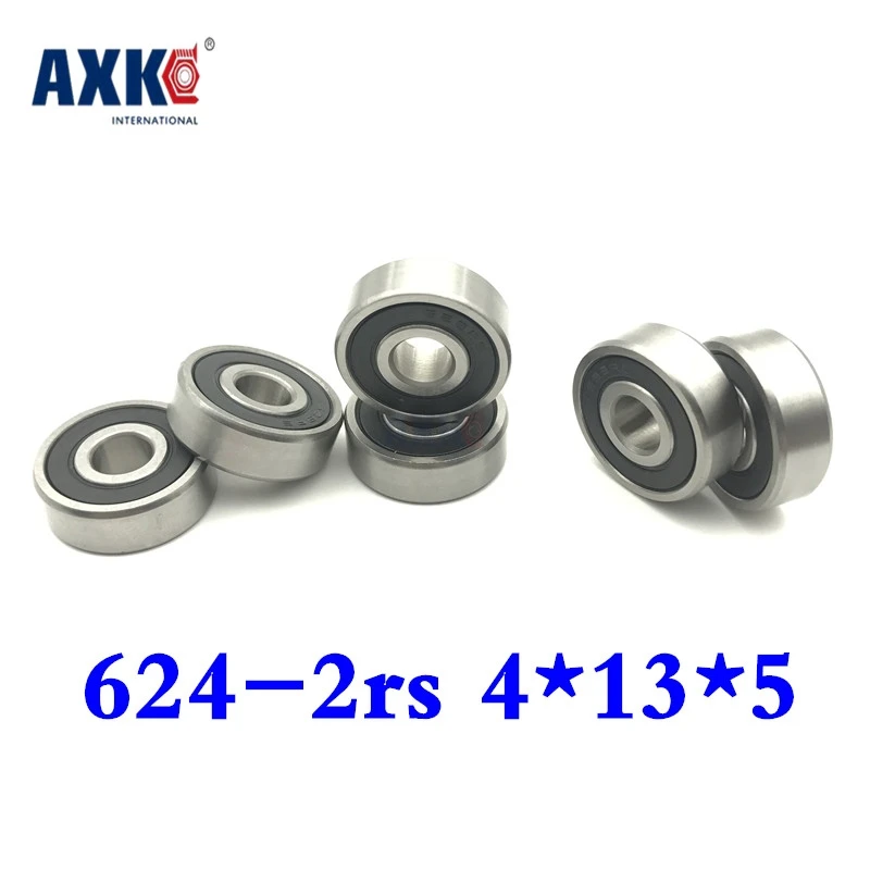 Deep Groove Ball Bearing 50PCS 624RS 624-2rs Double Rubber Sealed Cover 4x13x5mm for General Use Thrust Bearings