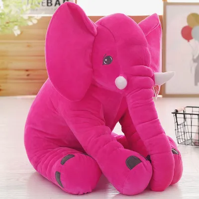 

large 60x50cm hot pink elephant plush toy soft throw pillow Christmas gift b0178